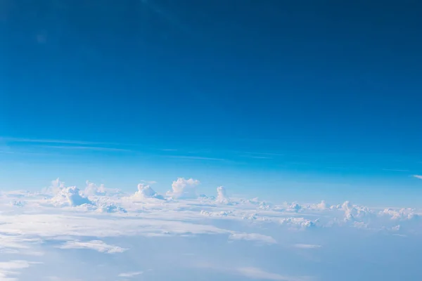 Modrá Obloha Pozadí Letecký Pohled Oblačnost Nebe Pozadí — Stock fotografie