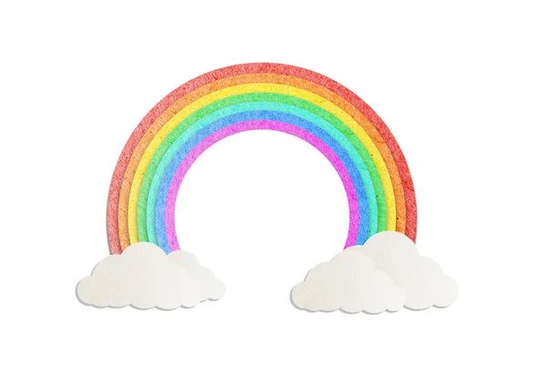 Rainbow Paper Cut Style — Stock Photo, Image