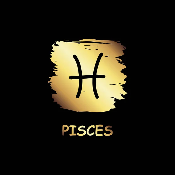 Pisses Διάνυσμα Εικονίδιο Zodiac Χρυσό — Διανυσματικό Αρχείο