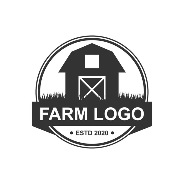 Wzór Logo Gospodarstwa Rolnego Etykieta Dla Produktów Rolnych Ilustracja Wektora — Wektor stockowy