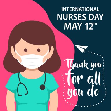 International Nurses Day Vector Template Design Illustration. clipart