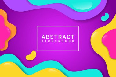 Soyut Arkaplan Vektörü. Sıvı poster kapağı şablonu.