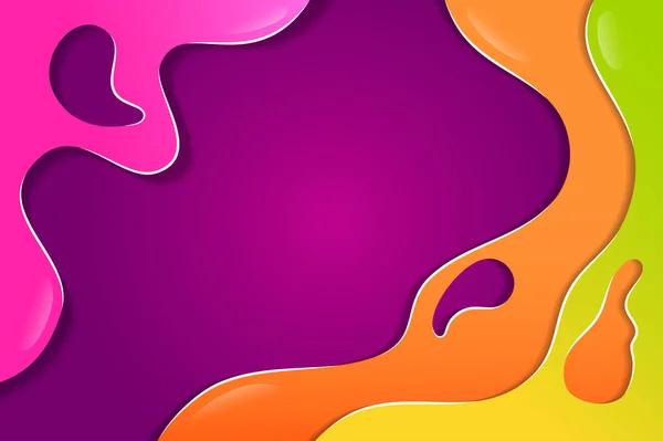 Colorido Abstract Background Vector Modelo Cobertura Fluido — Vetor de Stock