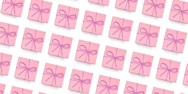 düz konum el sanatları kutusu beyaz desen izole