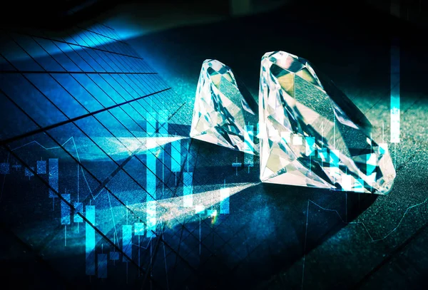 Diamanten markt concept — Stockfoto