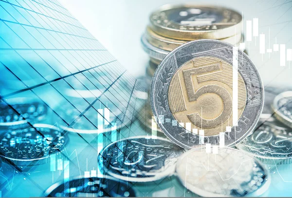 Polonya Zlotisi kavramı ticaret. Polski Zlotisi Polonya para birimi Tradi