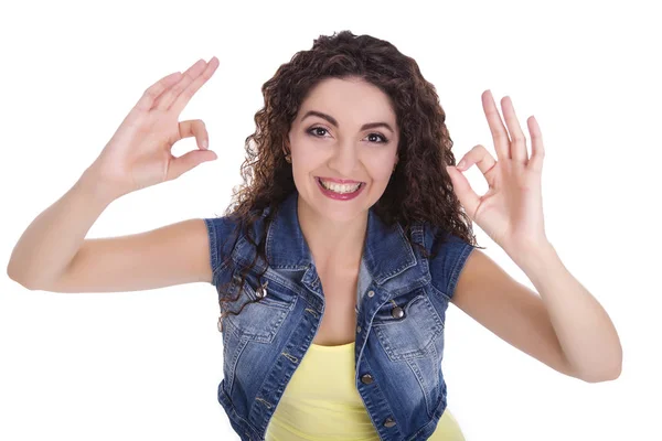 Chica haciendo bien — Foto de Stock