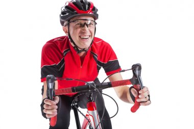 Bisikletçi sadece zafere gidiyor.