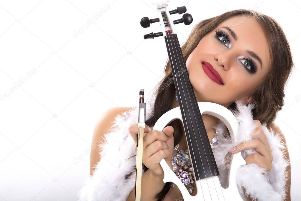 Violinist in show costume