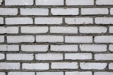 Tuğla duvar. Beyaz renk. Arka plan.