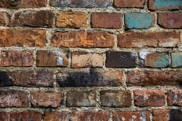 Brick wall. Color red-brown. Background. Abstraction.