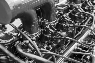 Motor parçaları için belgili tanımlık makine. Motor.