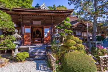 Japonya 'nın kutsal Koyasan Dağı' ndaki Tapınak Evi.