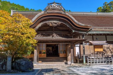 Japonya 'nın kutsal Koyasan Dağı' ndaki Tapınak Evi.