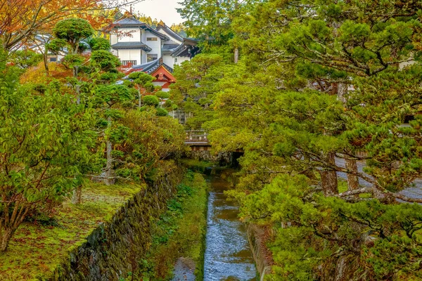 Canal Jardin Sur Montagne Sacrée Koyasan Moine Japon — Photo