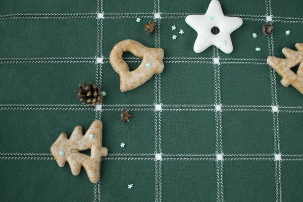 Curly Gingerbread Cookies Taste Upcoming Holidays — Stock Photo, Image