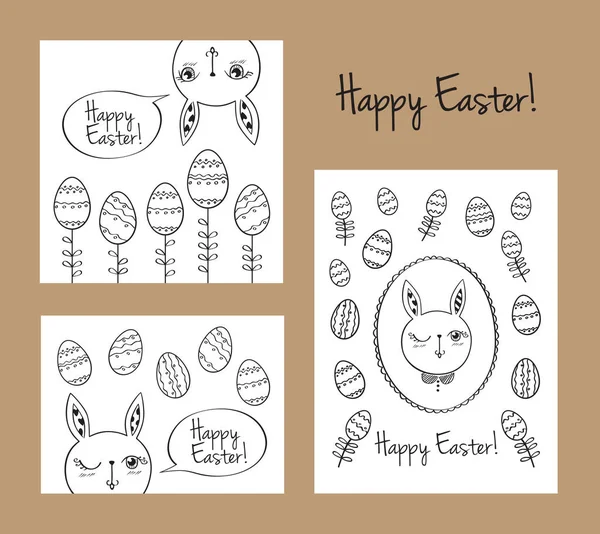 Paskalya tavşanı kartlarla kümesi