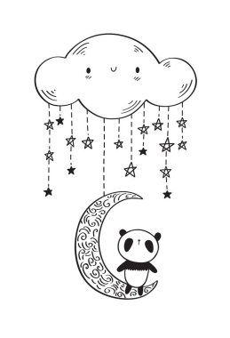 Panda ile renkli kart