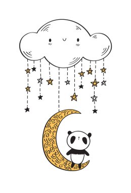 Panda ile renkli kart