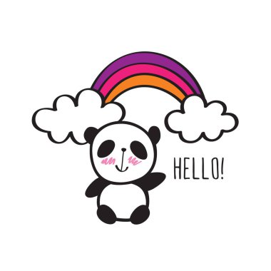 Panda ile renkli kart