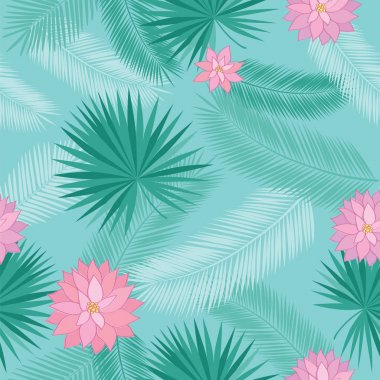 Tropic yaprakları desen