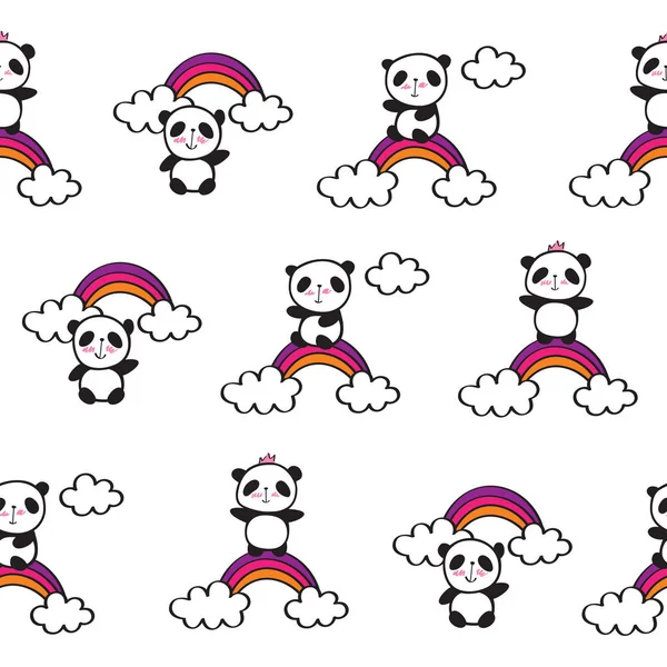 Sevimli panda ayıları desen