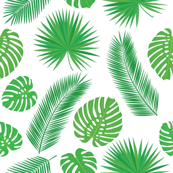 Tropic leaves pattern — Stock Vector