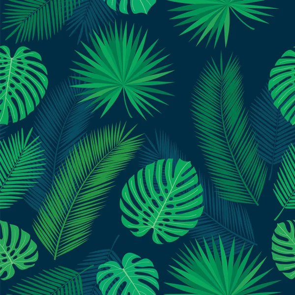 Modèle de feuilles tropicales — Image vectorielle