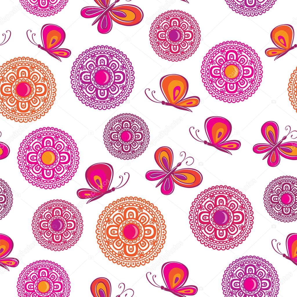 Summer pattern with flowers