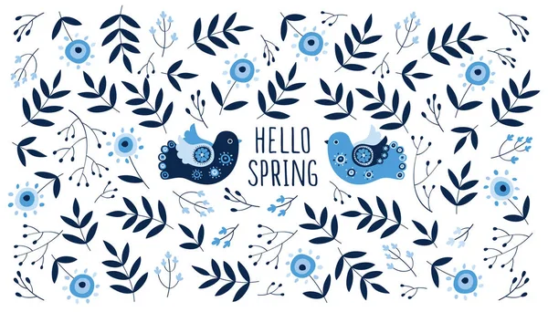 Hello spring. — Stock Vector