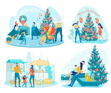 Aile Farklı Nesiller Noel 'i Kutluyor.