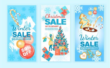 Kış İndirimi İlanları, Kadın Alışveriş Torbası.