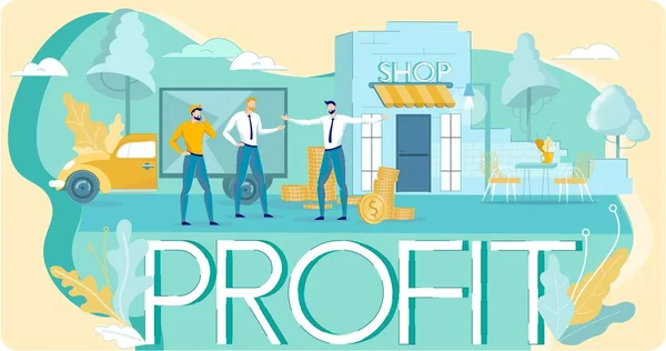 Investimento em pequenas empresas Ideia Profit Poster —  Vetores de Stock