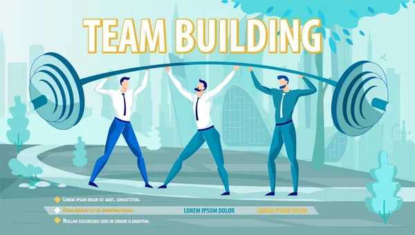 Poster Promoting Team Building Business Trainings — Stockový vektor