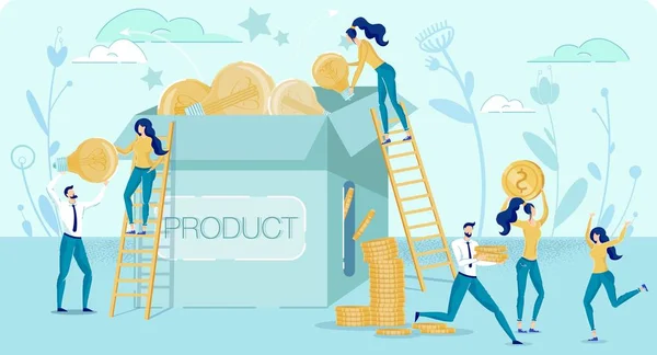 Profitable Product Startup Business Idea Μεταφορά — Διανυσματικό Αρχείο