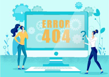 Bilgisayar Ekranı ve Bulmacalı Kadınlar 'da Hata 404
