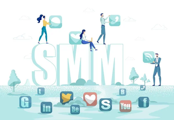 Курсы по маркетингу в социальных сетях — стоковый вектор