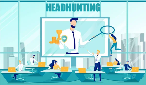 Recruitment or Headhunting Agency Specialist. — Stock Vector