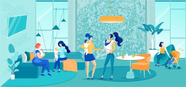 Yeni Doğan Bebekli Genç Anneler Vektörle Tanışıyor