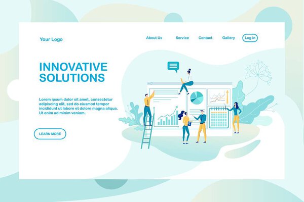 Innovative Solutions Landing Page Vector Template