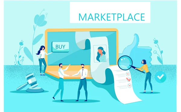Online E-Commerce Marketplace Aplicación de E-Shop móvil — Archivo Imágenes Vectoriales