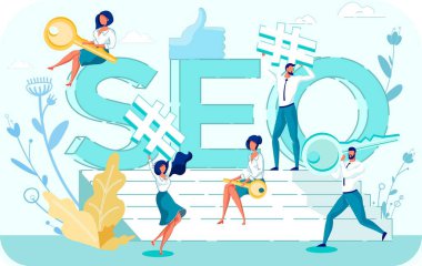 Seo Kısaltması 'ndan Anahtarlı ve Etiketli İnsanlar