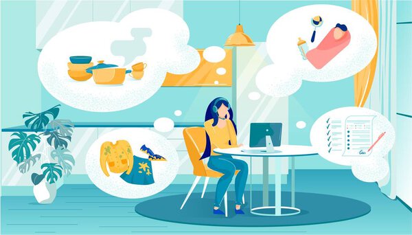 Thoughts Directed to Work and Household Chores.