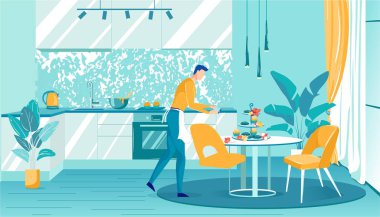 Aşçı Resim Çekiyor, Sıralama Tamamlandı, Vektör Sancağı.