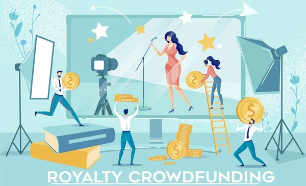 Royalty Crowdfunding and Financial Motivation — Stok Vektör