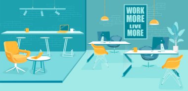 Coworking Shared Space with Modern Flat Interior