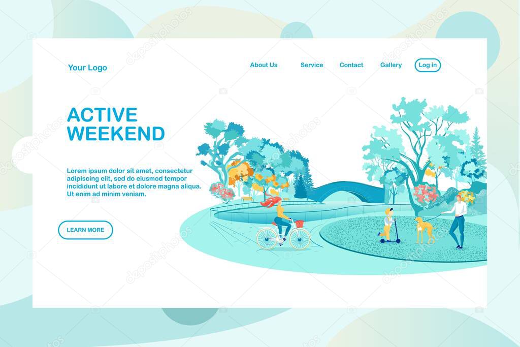 Active Weekends for Family Landing Page Design