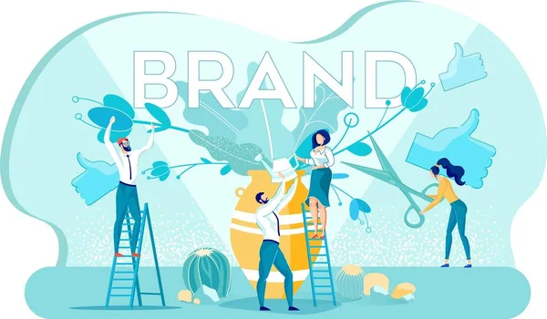 Розвитку бренду соціальних мереж маркетингової стратегії — стоковий вектор