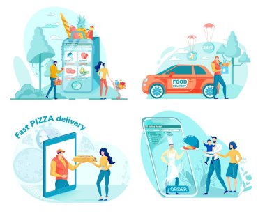 Modern Market Alışveriş Tabloları Seti