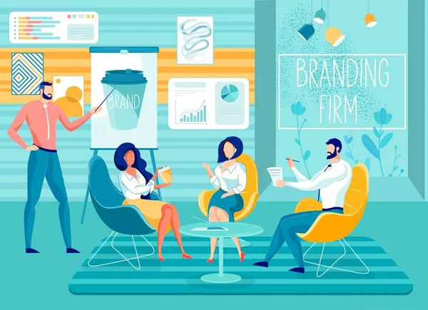 Branding Firm Branded Workshop Funcionários criativos —  Vetores de Stock